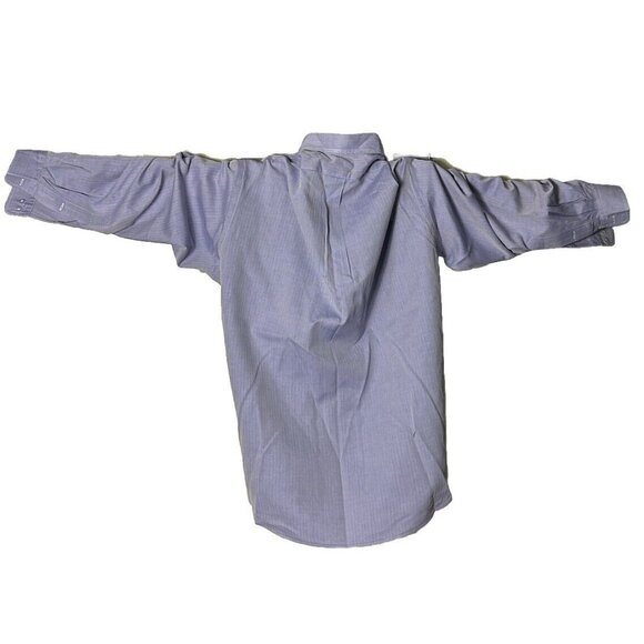 Ralph Lauren Yarmouth Oxford Blue Purple Cotton Long Sleeve Shirt 16 1/2 34/35 - Picture 4 of 4